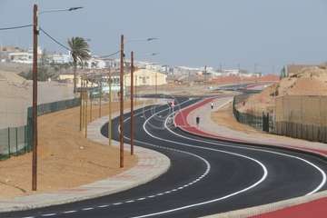 La nueva pinta de la carretera de Melenara/TA.
